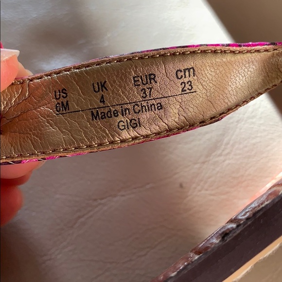 NWOT Sam Edelman Size 6 Gigi Sandal Pink Snake - Picture 3 of 4